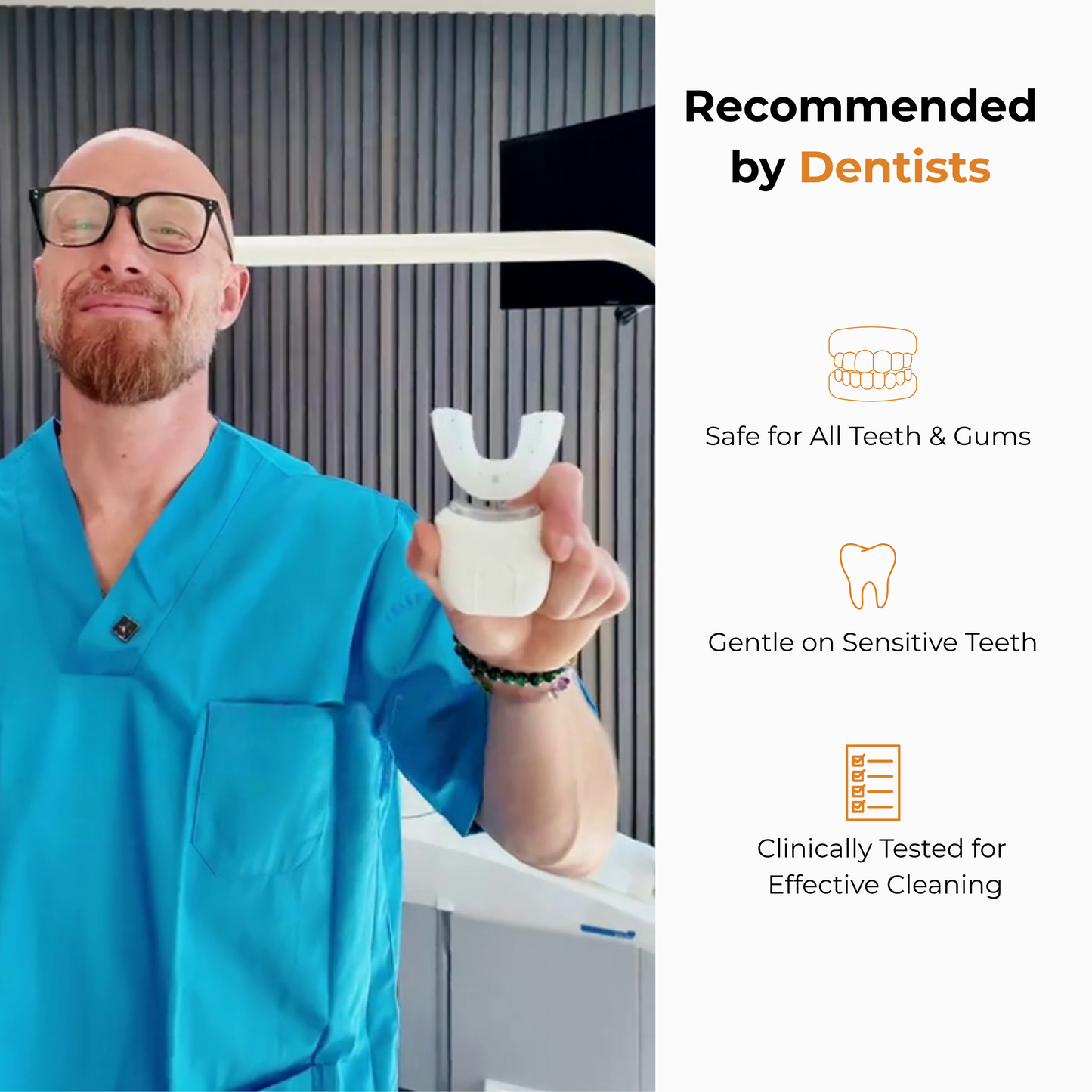 💥Early Spring Sale 49% OFF💚Hands-Free U-Shape Tooth Cleaner with Sonic Vibration & Blue-Light Whitening-EV