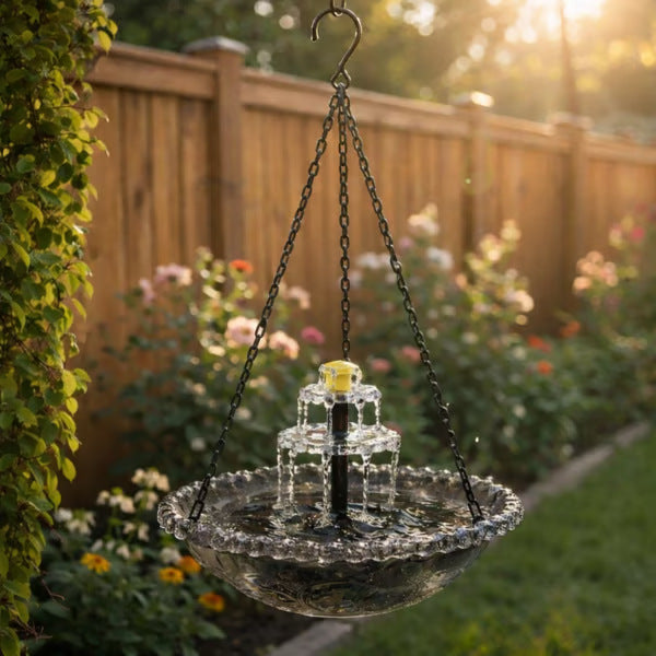 🐦2026 Spring special offer--Solar Cascade Hanging Bird Bath Fountain -KKK