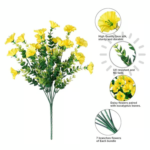 🔥 Last Day 50% OFF 🔥 Realistic UV-Resistant Artificial Flowers – Zero Maintenance, 6/8 Pcs per Set, for Home & Garden-LV