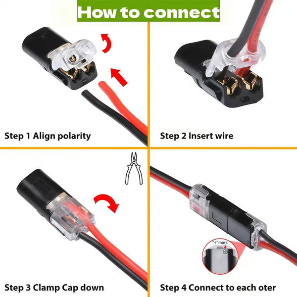 đ„Early Spring Sale 49% OFFđ Double-Wire Plug-in Connector Led Light Strip Connectors 2 Pin-C1