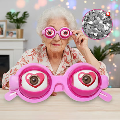🔥Final 3 Hours: 70%OFF🔥Animatronic Blinking Eyes Glasses – Funny Novelty Glasses for Adults & Kids | Manual Control Wink Eyes for Parties, Halloween, Costumes, Selfies-FO