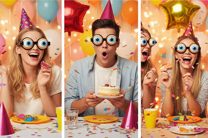 🔥Final 3 Hours: 70%OFF🔥Animatronic Blinking Eyes Glasses – Funny Novelty Glasses for Adults & Kids | Manual Control Wink Eyes for Parties, Halloween, Costumes, Selfies-FO