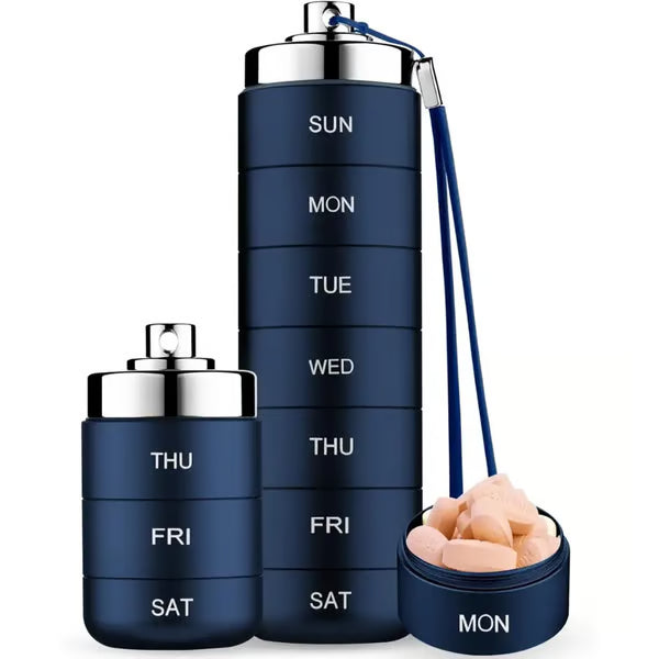 TSA-Friendly Secure Metal Pill Organizer – Leak-Proof & Easy-Carry Case-EV