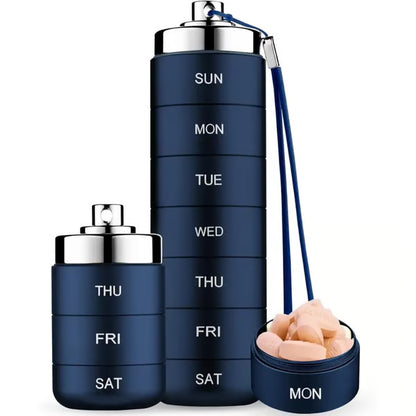 TSA-Friendly Secure Metal Pill Organizer – Leak-Proof & Easy-Carry Case-EV