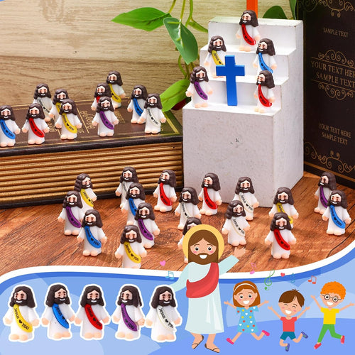 🔥Final 3 Hours: 70%OFF🔥Jesus Figurines Bulk Set – Mini Rubber Religious Figures for Easter Decor, Party Favors & Faith Gifts.-FO