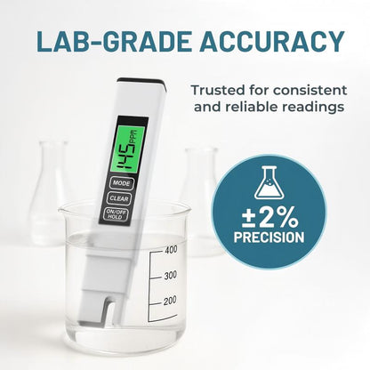 💥Early Spring Sale 49% OFF💚 4-in-1 TDS Water Quality Tester - Measures pH, Chlorine, and Hardness with LCD Display for Pools and Aquariums -EV