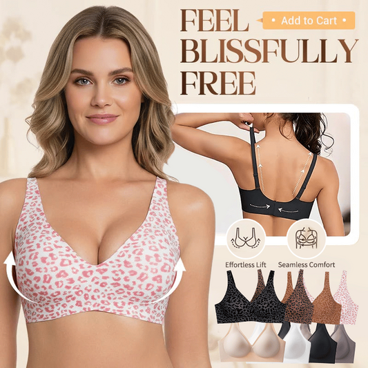 🏆ÚLTIMO DÍA DE OFERTA 49% DE DESCUENTO 🔥Sujetador de gelatina con estampado de leopardo súper reafirmante | Sujetadores sin aros para mujer. El diseño de estampado de leopardo muestra tu encanto femenino👍No más senos caídos-EV