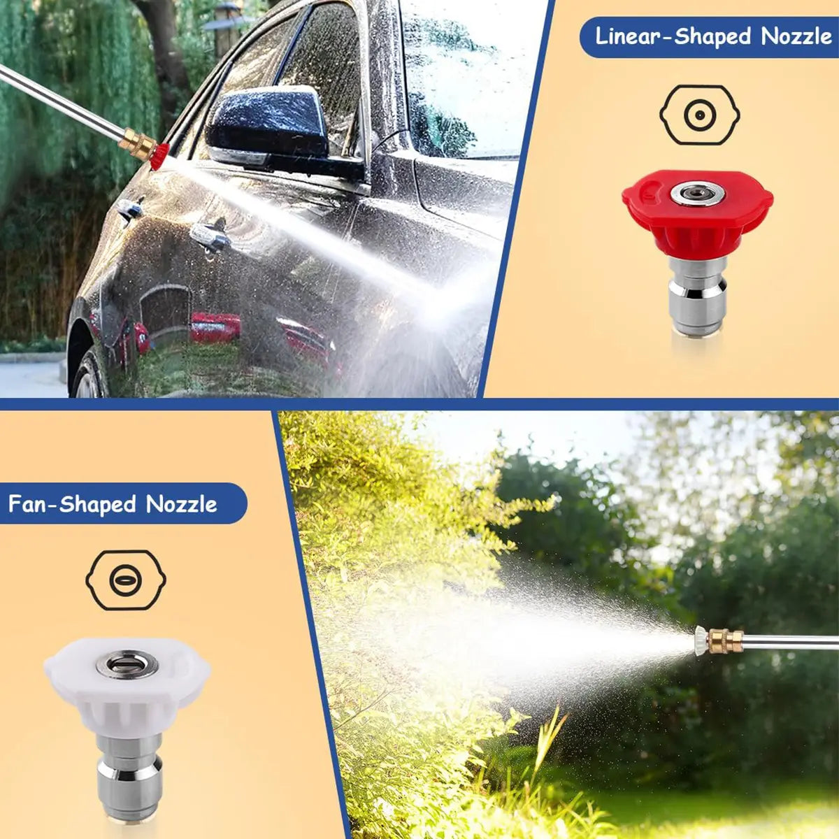 💥Early Spring Sale 49% OFF💚 Hydro Jet High Pressure Nozzle | Upgrade Garden Hose to Power Washer with 2 Nozzles-EV