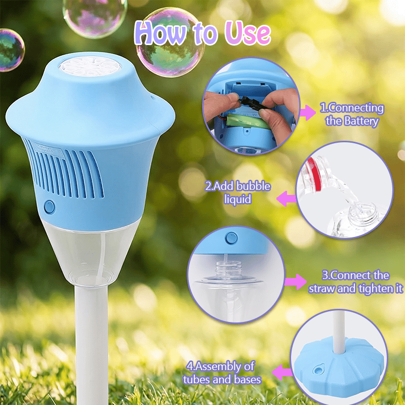 💥Early Spring Sale 49% OFF💚Automatic Handheld Bubble Machine for Kids | 360° Continuous Bubbles -EV