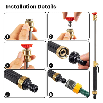 💥Early Spring Sale 49% OFF💚 Hydro Jet High Pressure Nozzle | Upgrade Garden Hose to Power Washer with 2 Nozzles-EV