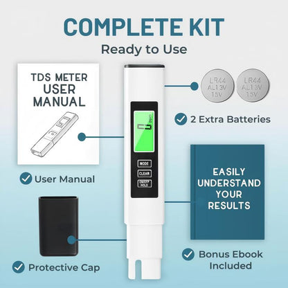 💥Early Spring Sale 49% OFF💚 4-in-1 TDS Water Quality Tester - Measures pH, Chlorine, and Hardness with LCD Display for Pools and Aquariums -EV