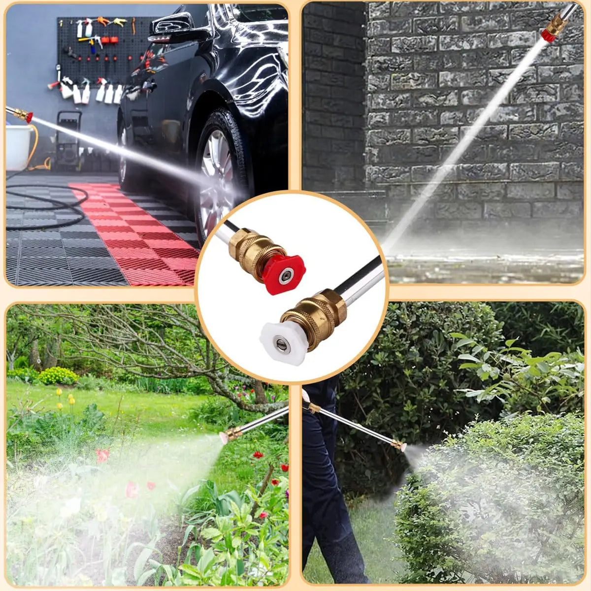 💥Early Spring Sale 49% OFF💚 Hydro Jet High Pressure Nozzle | Upgrade Garden Hose to Power Washer with 2 Nozzles-EV