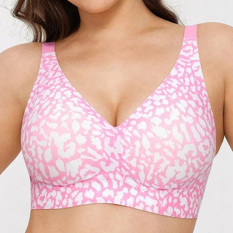 🏆LAST DAY SALE 49% OFF 🔥Super Firming Leopard Print Jelly Bra | Women Wirefree BrasLeopard print design shows off your feminine charm👍No More Sagging Breasts-EV