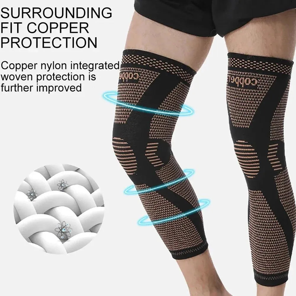 🔥【Buy 1 Get 1 Free(Two pairs)】🏆Copper Compression Leg Sleeves 20-30mmHg for Pain Relief, Calf Support & Recovery-FO