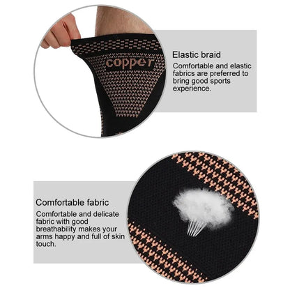 🔥【Buy 1 Get 1 Free(Two pairs)】🏆Copper Compression Leg Sleeves 20-30mmHg for Pain Relief, Calf Support & Recovery-FO