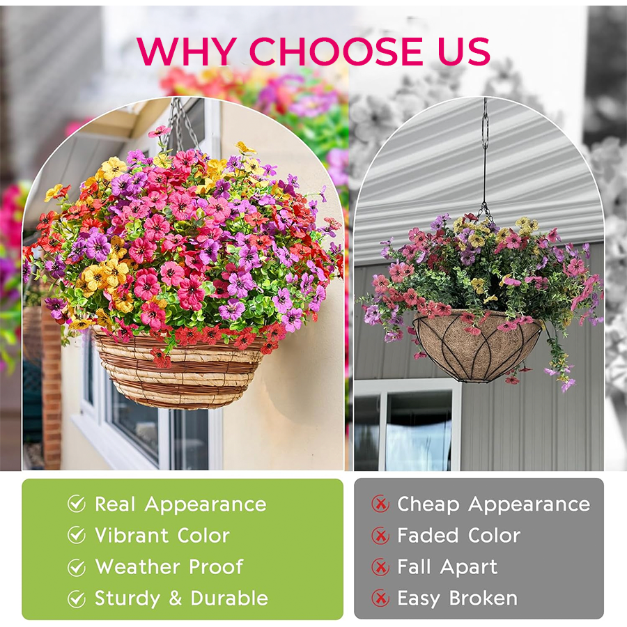 🔥Last Day 50% OFF🔥Zero Maintenance Realistic UV Resistant Outdoor Flowers.-FO