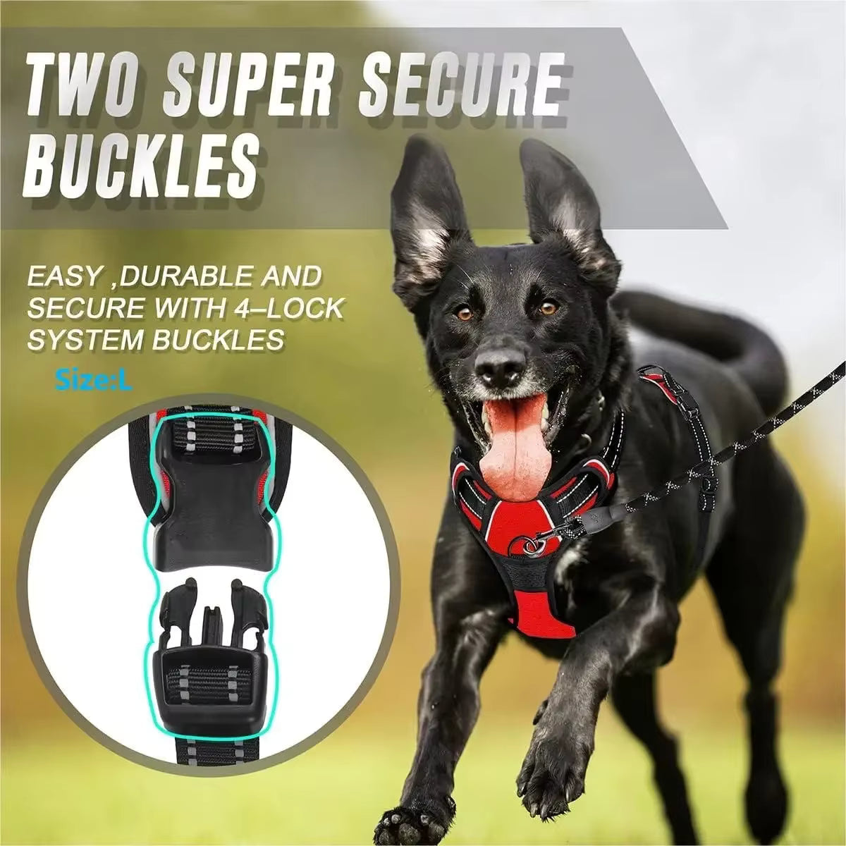 The Ultimate No-Pull Solution: Protect Your Shoulders & Keep Your Dog Safe! ❌💪-EV