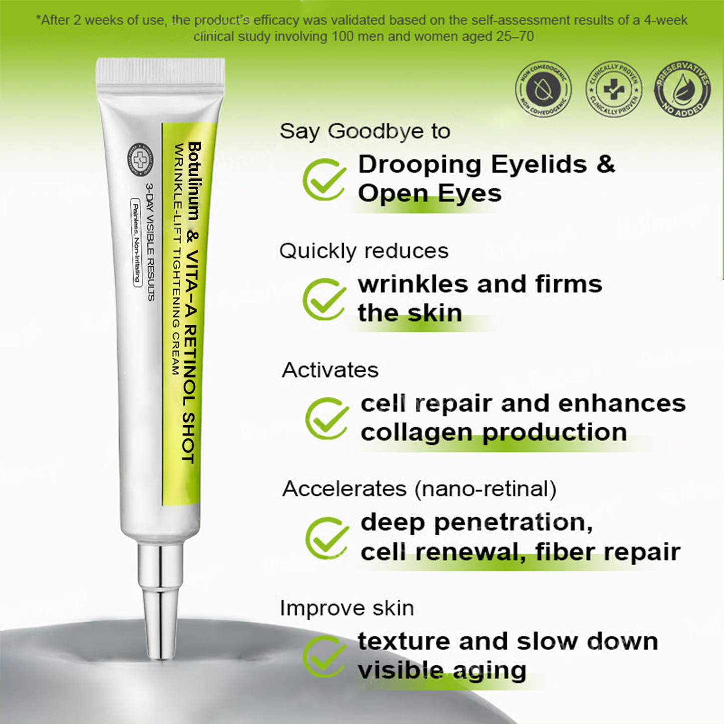 🔥Final 3 Hours: 70%OFF🔥 Botulinum & Vita-A Retinol Shot Wrinkle-Lift Tightening cream✨-EV