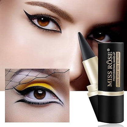 2Pcs Gentle Matte Gel Eyeliner Pencil, SoftSmooth Texture Eye Makeup Stick, Basic Cat Eye Be SmokyEye Daily Makeup Tool, Versatile Cosmetic for Festival &Casual Gifting Use，girl's favorite Valentine's Day makeup gift-BP
