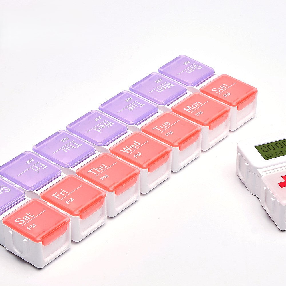 7-Day Pill Organizer with Medicine Reminder Alarm-OA