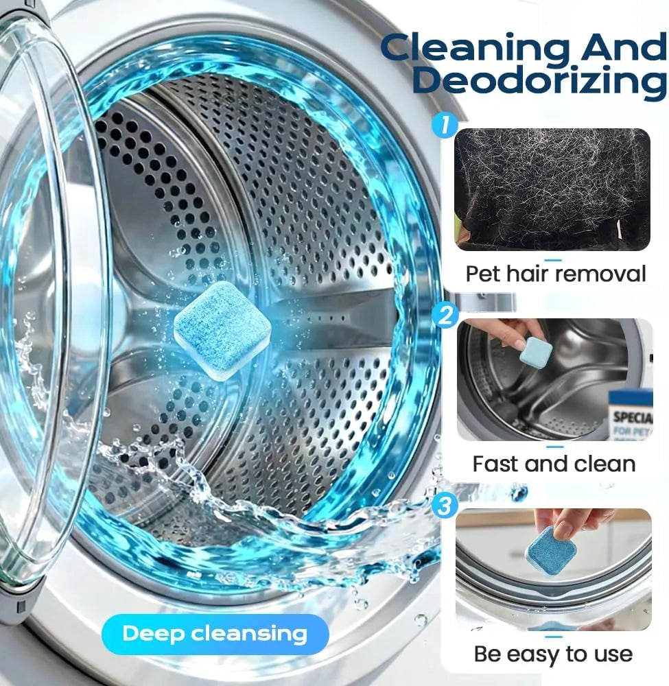 🔥Últimas 3 Horas: 70% DCTO🔥Limpiador de Lavadoras Ecológico – Elimina Pelo de Mascota, Olores y Acumulaciones | Limpiador Natural de Electrodomésticos de Lavandería-FO