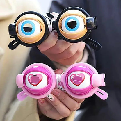 🔥Final 3 Hours: 70%OFF🔥Animatronic Blinking Eyes Glasses – Funny Novelty Glasses for Adults & Kids | Manual Control Wink Eyes for Parties, Halloween, Costumes, Selfies-FO