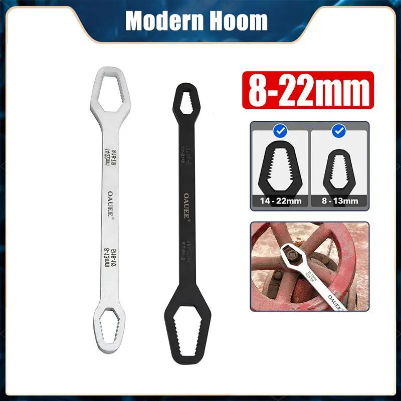 Universal Car Torx Wrench,8-22mm Self-tightening Wrench,Double-head Torx Spanner,Non-Slip Multi-function Wrench for Most Nuts & Bolts Repair,Professional Car Assembly & Disassembly Tool.-BP