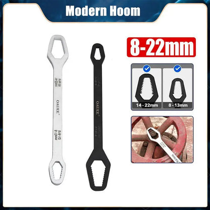 Universal Car Torx Wrench,8-22mm Self-tightening Wrench,Double-head Torx Spanner,Non-Slip Multi-function Wrench for Most Nuts & Bolts Repair,Professional Car Assembly & Disassembly Tool.-BP