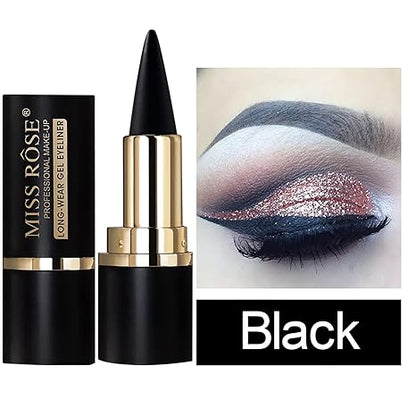 2Pcs Gentle Matte Gel Eyeliner Pencil, SoftSmooth Texture Eye Makeup Stick, Basic Cat Eye Be SmokyEye Daily Makeup Tool, Versatile Cosmetic for Festival &Casual Gifting Use，girl's favorite Valentine's Day makeup gift-BP