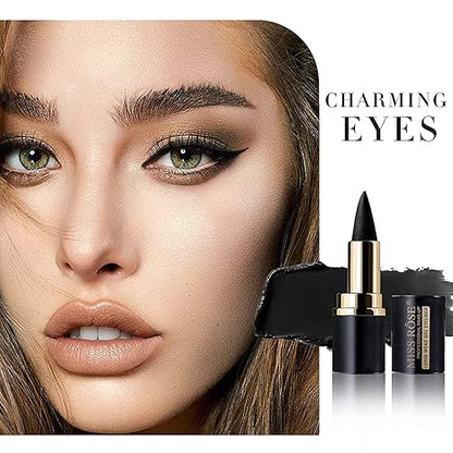 2Pcs Gentle Matte Gel Eyeliner Pencil, SoftSmooth Texture Eye Makeup Stick, Basic Cat Eye Be SmokyEye Daily Makeup Tool, Versatile Cosmetic for Festival &Casual Gifting Use，girl's favorite Valentine's Day makeup gift-BP