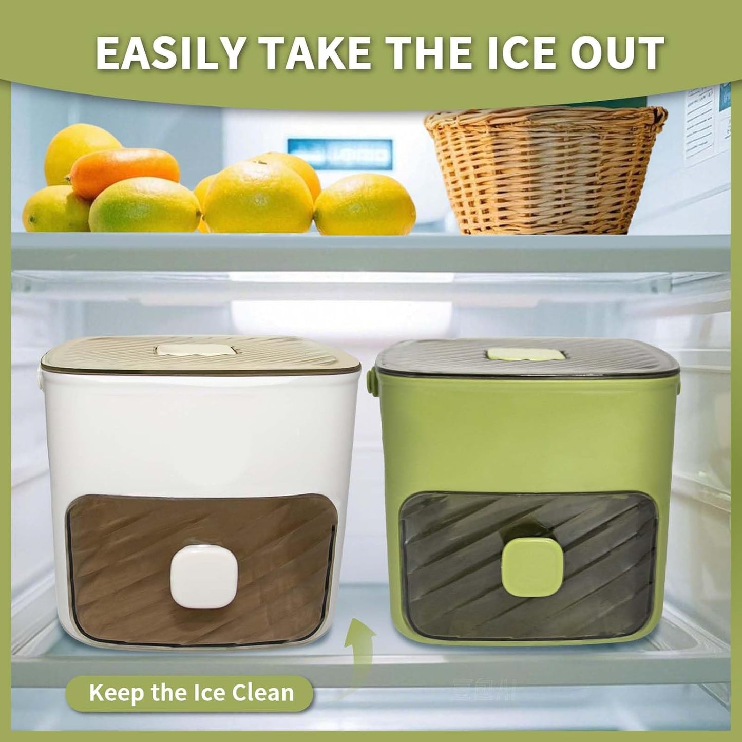 🔥Summer Promotion 49% OFF - Portable Ice Maker with Lid and Storage Box🧊🍹 -KKK