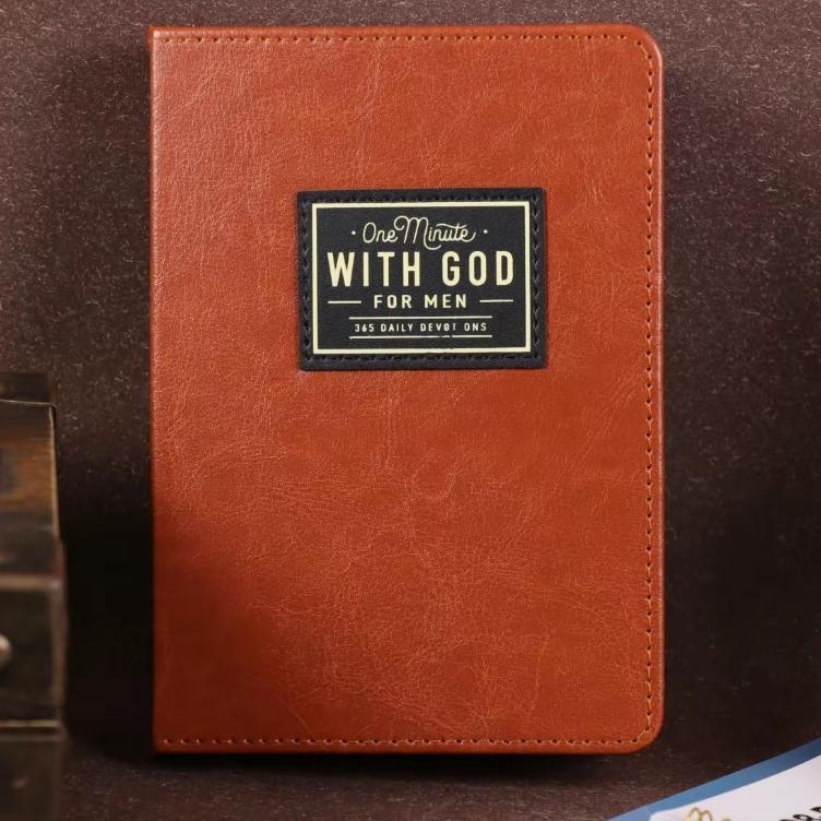 Minute with God for Men, 365 Days Devotional Journal, Portable Daily Reflections Book,  Self Improvement Journal One Minute with God for Men, 365 Days Devotional Journal, Portable Daily Reflections Book, Self Improvement Journal-BP