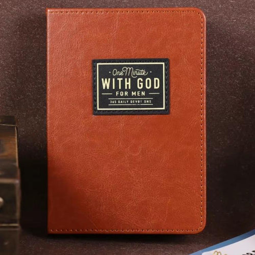 Minute with God for Men, 365 Days Devotional Journal, Portable Daily Reflections Book,  Self Improvement Journal One Minute with God for Men, 365 Days Devotional Journal, Portable Daily Reflections Book, Self Improvement Journal-BP