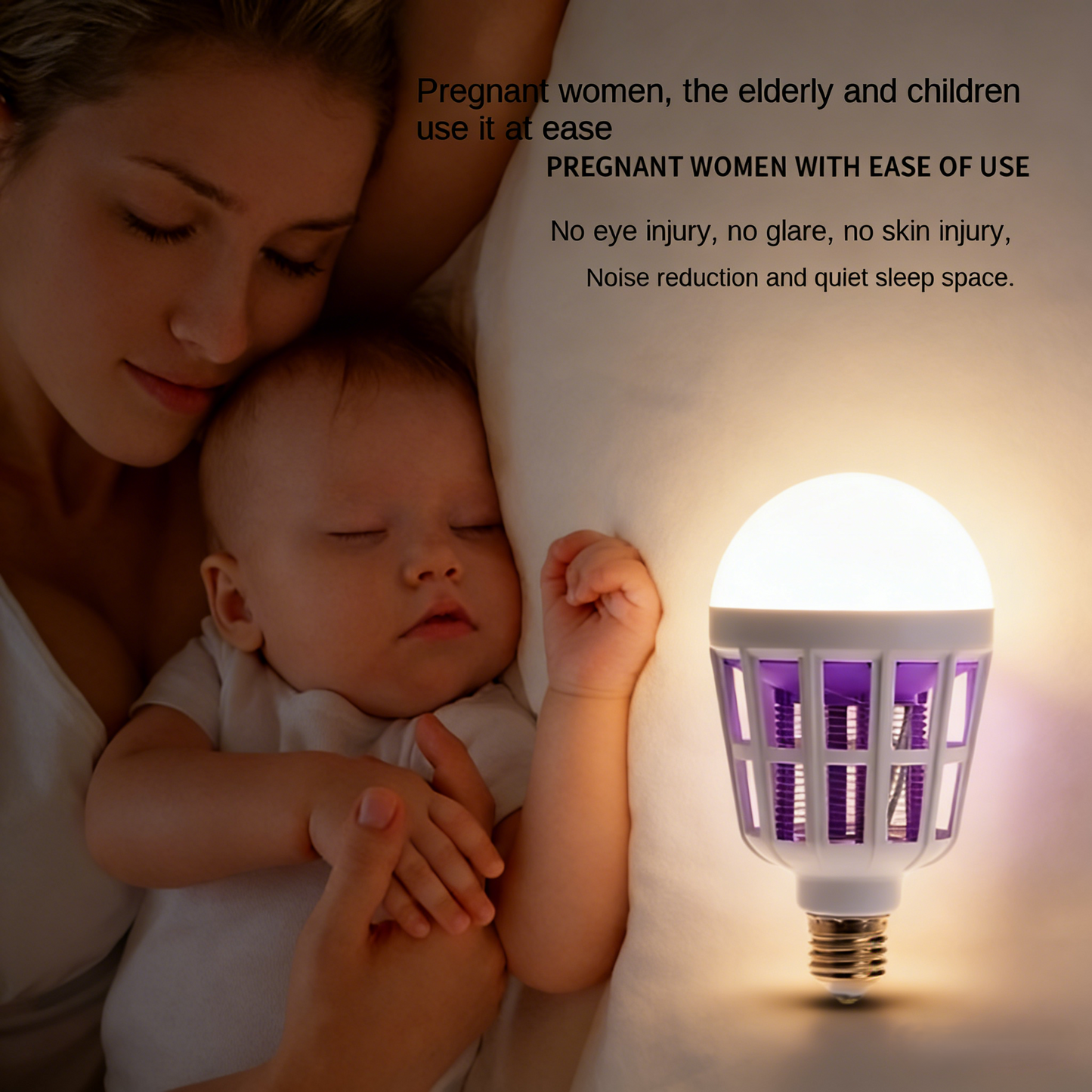 💥Early Spring Sale 49% OFF💚LED Electric Shock Mosquito Light Household Bedroom Nursery Physical Mosquito Away Mosquitoes Electronic Flykilling Lamps-EV
