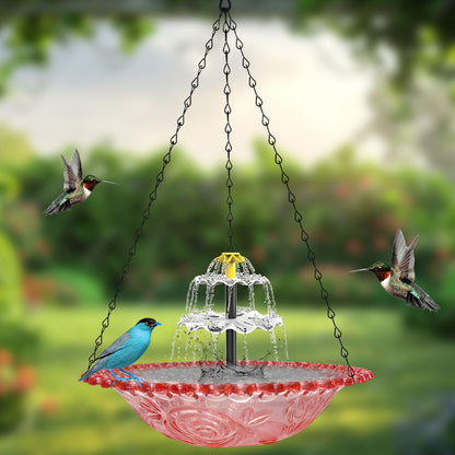 🐦2026 Spring special offer--Solar Cascade Hanging Bird Bath Fountain -KKK