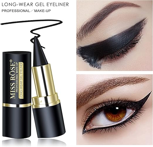 2Pcs Gentle Matte Gel Eyeliner Pencil, SoftSmooth Texture Eye Makeup Stick, Basic Cat Eye Be SmokyEye Daily Makeup Tool, Versatile Cosmetic for Festival &Casual Gifting Use，girl's favorite Valentine's Day makeup gift-BP