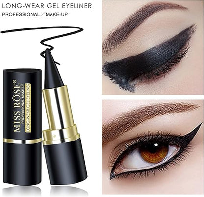 2Pcs Gentle Matte Gel Eyeliner Pencil, SoftSmooth Texture Eye Makeup Stick, Basic Cat Eye Be SmokyEye Daily Makeup Tool, Versatile Cosmetic for Festival &Casual Gifting Use，girl's favorite Valentine's Day makeup gift-BP