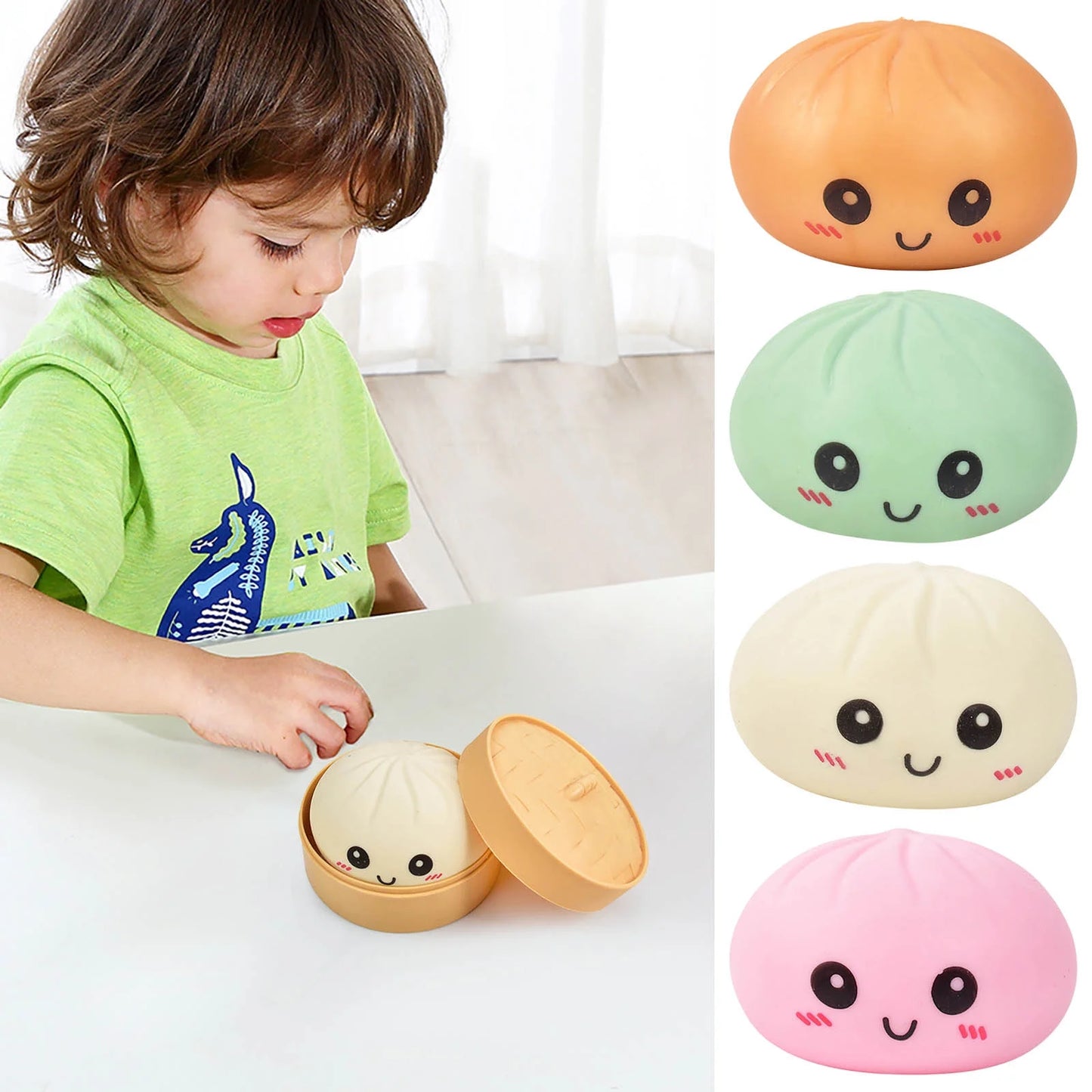 🔥Últimas 3 Horas: 70% DCTO🔥Blandito de Purpurina con Forma de Dumpling, Tamaño Gigante, Juguete Sensorial para Adultos y Niños-FO