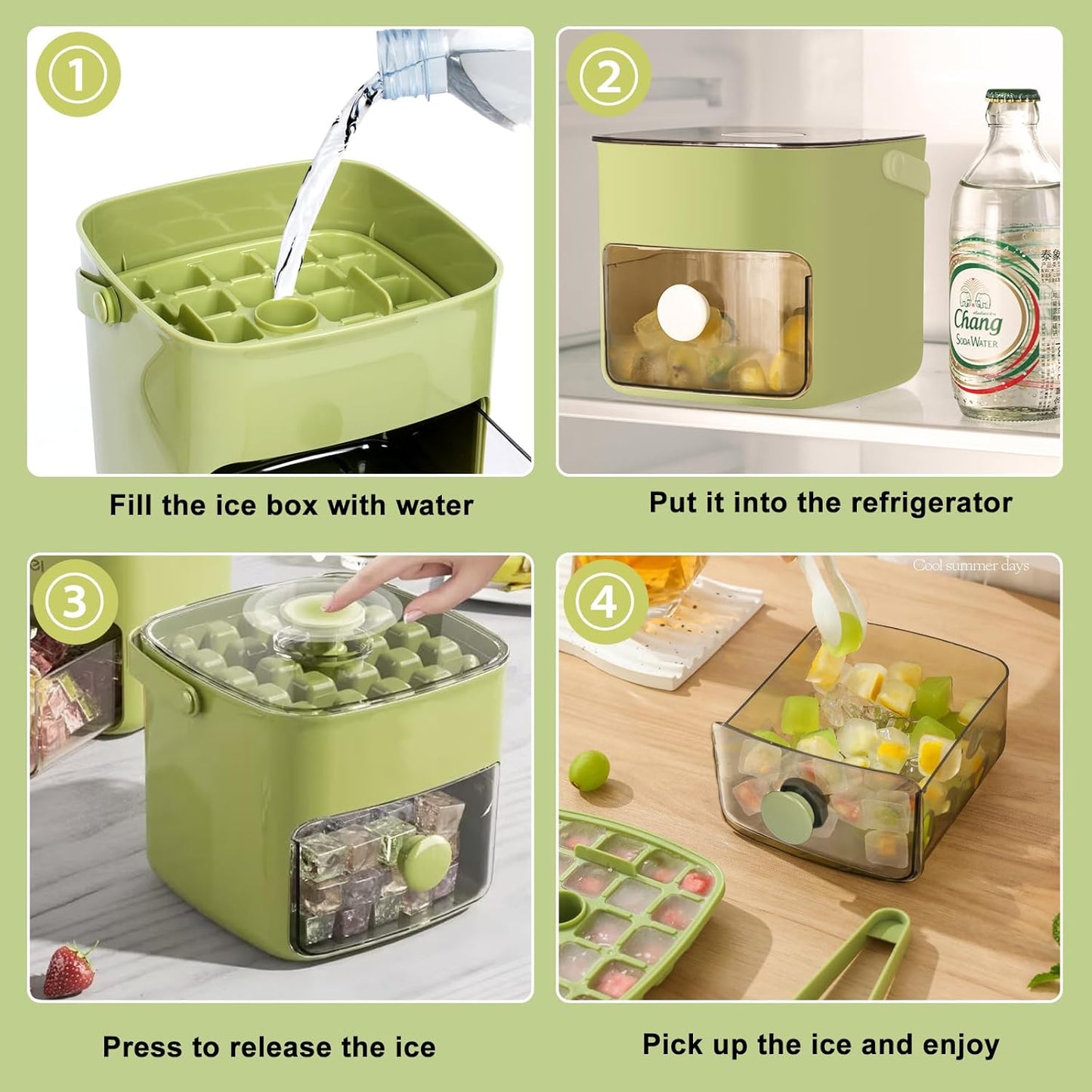 🔥Summer Promotion 49% OFF - Portable Ice Maker with Lid and Storage Box🧊🍹 -KKK