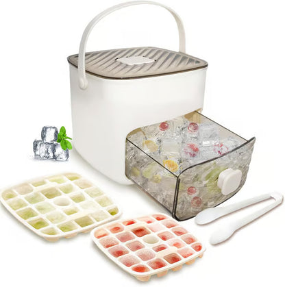 🔥Summer Promotion 49% OFF - Portable Ice Maker with Lid and Storage Box🧊🍹 -KKK