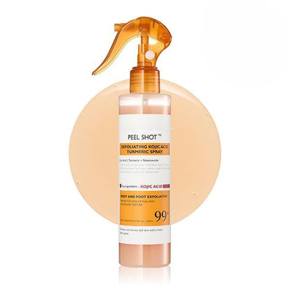 Peel Shot Keratin Care Kojic Acid Turmeric Spray 200ml Pore Clearing Exfoliating Formula Skin Repair Scrub-ZZZ