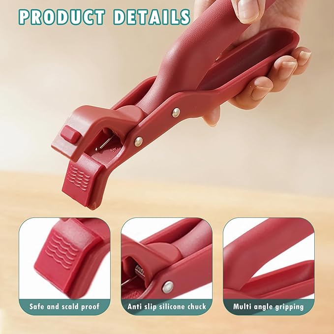 Pinzas Multiusos Anti-Escaldaduras para Tazón, 2PCS Pinzas Anticalor para Tazones Calientes, Platos, Grips, Tenazas, Abrazaderas para Cocina, Pinza Antiescaldado de Silicona Antideslizante para Platos Calientes - BP