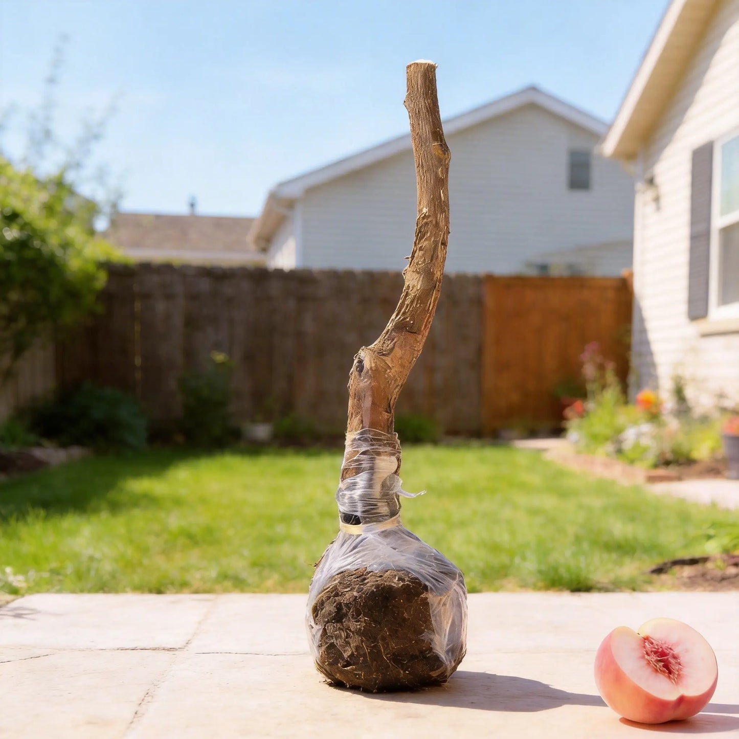 Sweet Honey Peach Tree Sapling | Delicious Homegrown Fruit | Self-Fertile Variety | Vigorous Root System | Perfect for Backyard Gardens & Outdoor Planting | Simple Care & Low Maintenance | Great for Gardening Enthusiasts & Beginners-BP