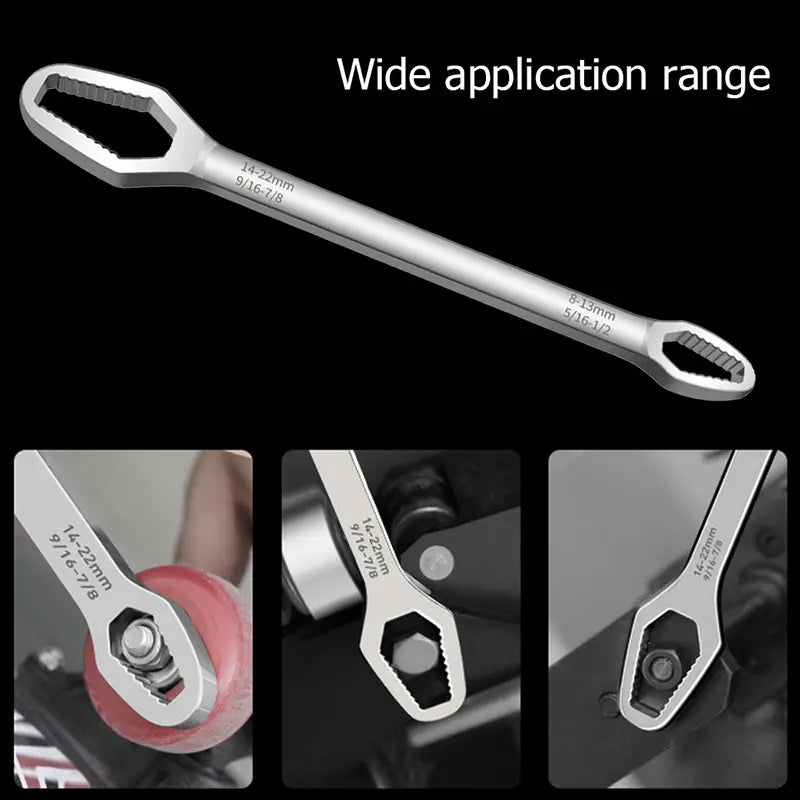 Universal Car Torx Wrench,8-22mm Self-tightening Wrench,Double-head Torx Spanner,Non-Slip Multi-function Wrench for Most Nuts & Bolts Repair,Professional Car Assembly & Disassembly Tool.-BP