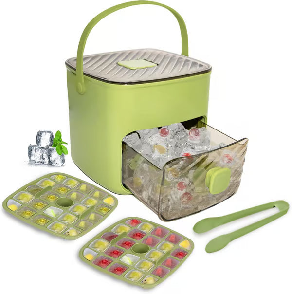 🔥Summer Promotion 49% OFF - Portable Ice Maker with Lid and Storage Box🧊🍹 -KKK