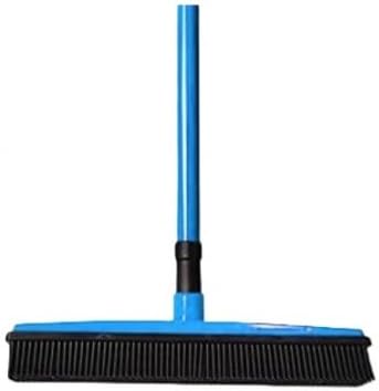 Scopa in Silicone con Manico Lungo, Senza Graffi, Scopa in Gomma per la Rimozione dei Peli di Animali Domestici, per Pavimenti Moquette Piastrelle Finestre Giardini-BP