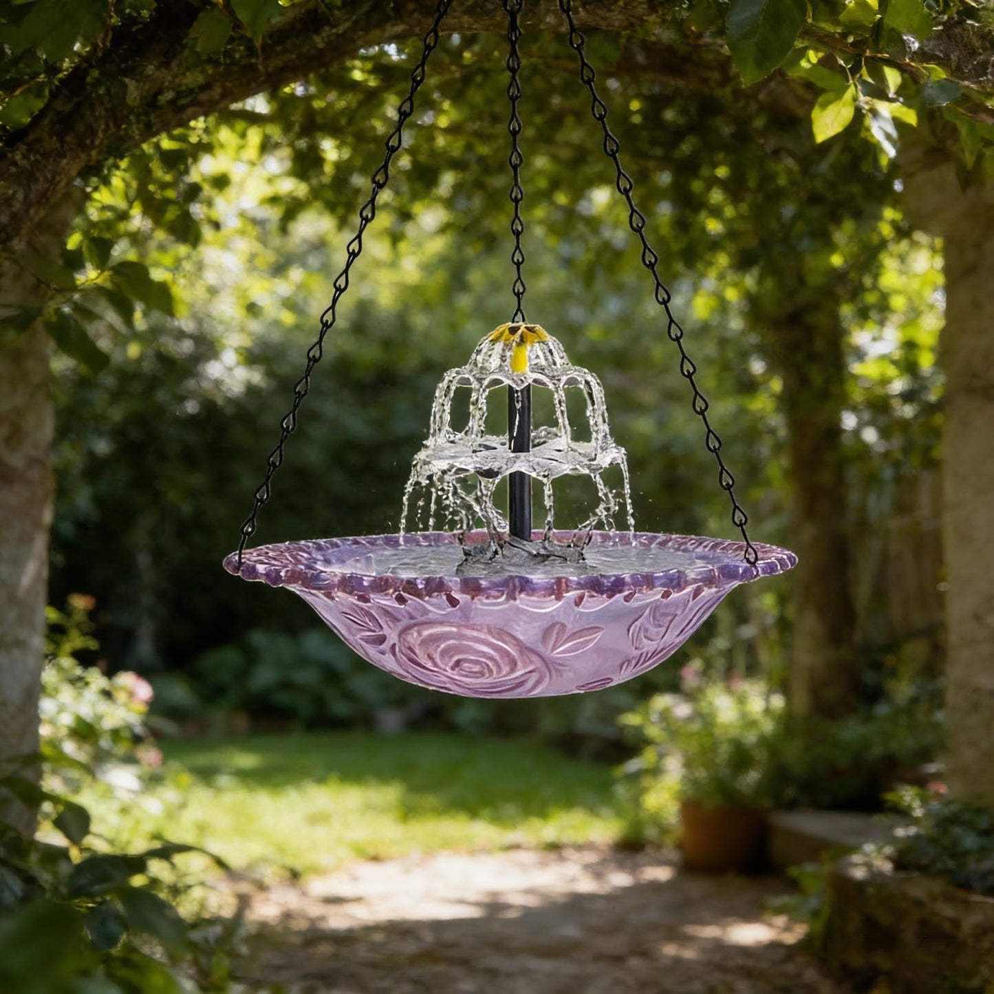 🐦2026 Spring special offer--Solar Cascade Hanging Bird Bath Fountain -KKK