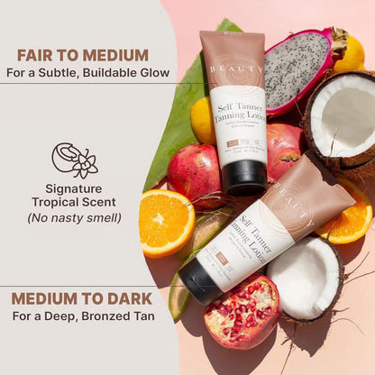 🌞 Get the Ultimate Sunless Glow✨ Beauty by EST Lotion – For a Natural, Streak-Free Tan-TY