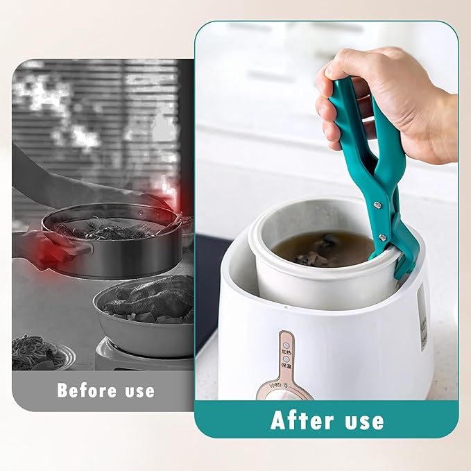 Pinzas Multiusos Anti-Escaldaduras para Tazón, 2PCS Pinzas Anticalor para Tazones Calientes, Platos, Grips, Tenazas, Abrazaderas para Cocina, Pinza Antiescaldado de Silicona Antideslizante para Platos Calientes - BP