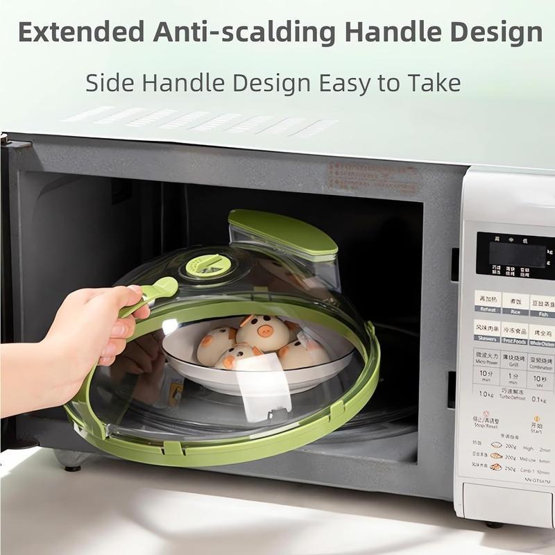 Microwave Splatter Cover with Water Steamer-OA